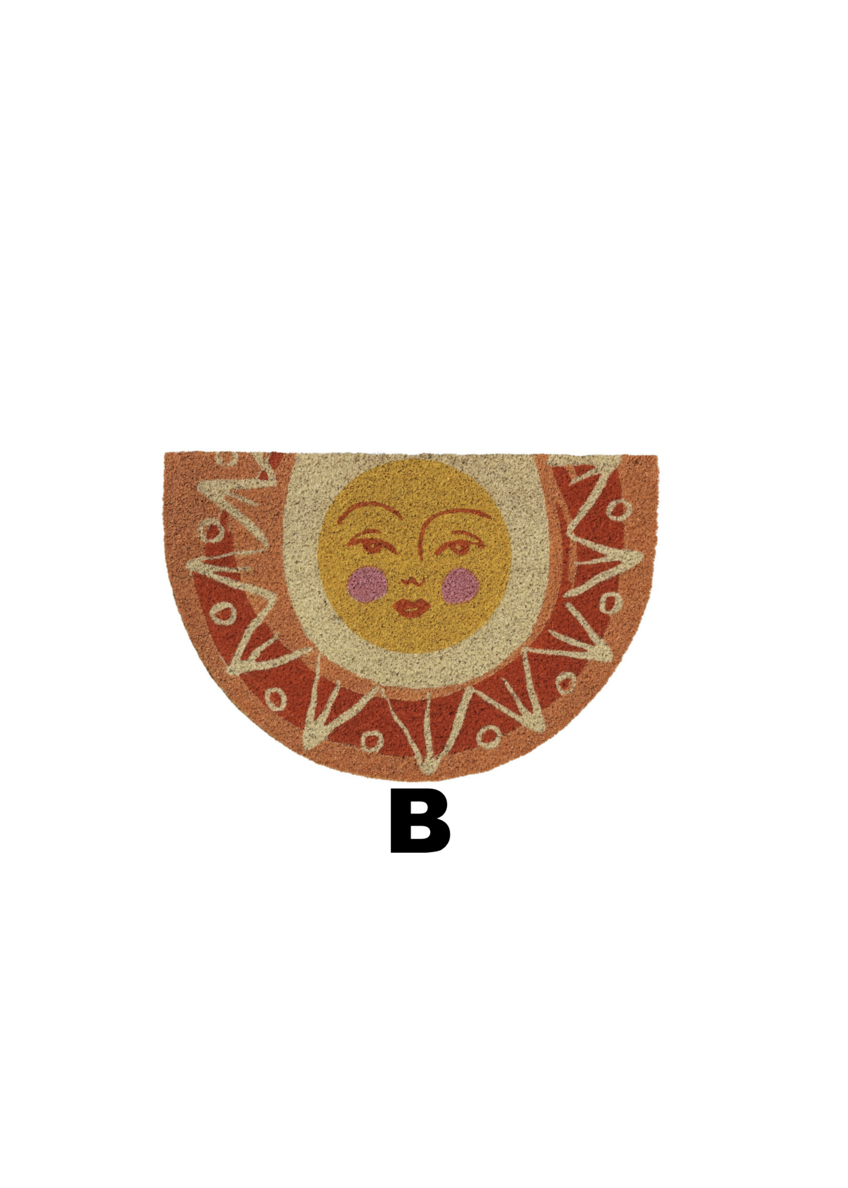 Decoris Sun Half Round Doormat Coir 40x60cm - Price is for one