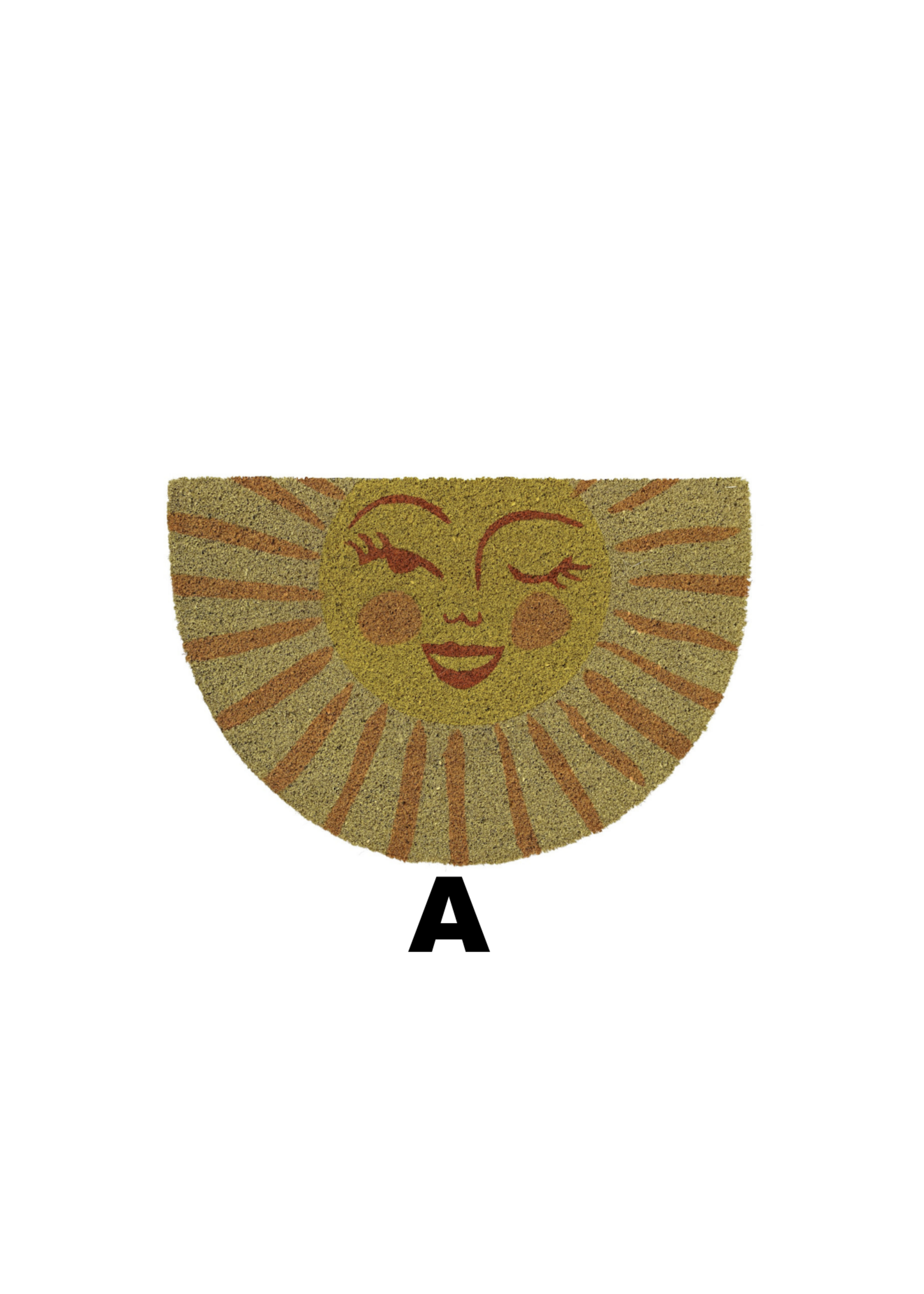 Decoris Sun Half Round Doormat Coir 40x60cm - Price is for one
