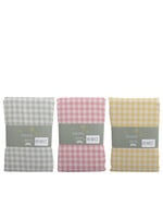Decoris Table Cloth Gingham -140x250cm  Pink, Green or Yellow. Price is for one