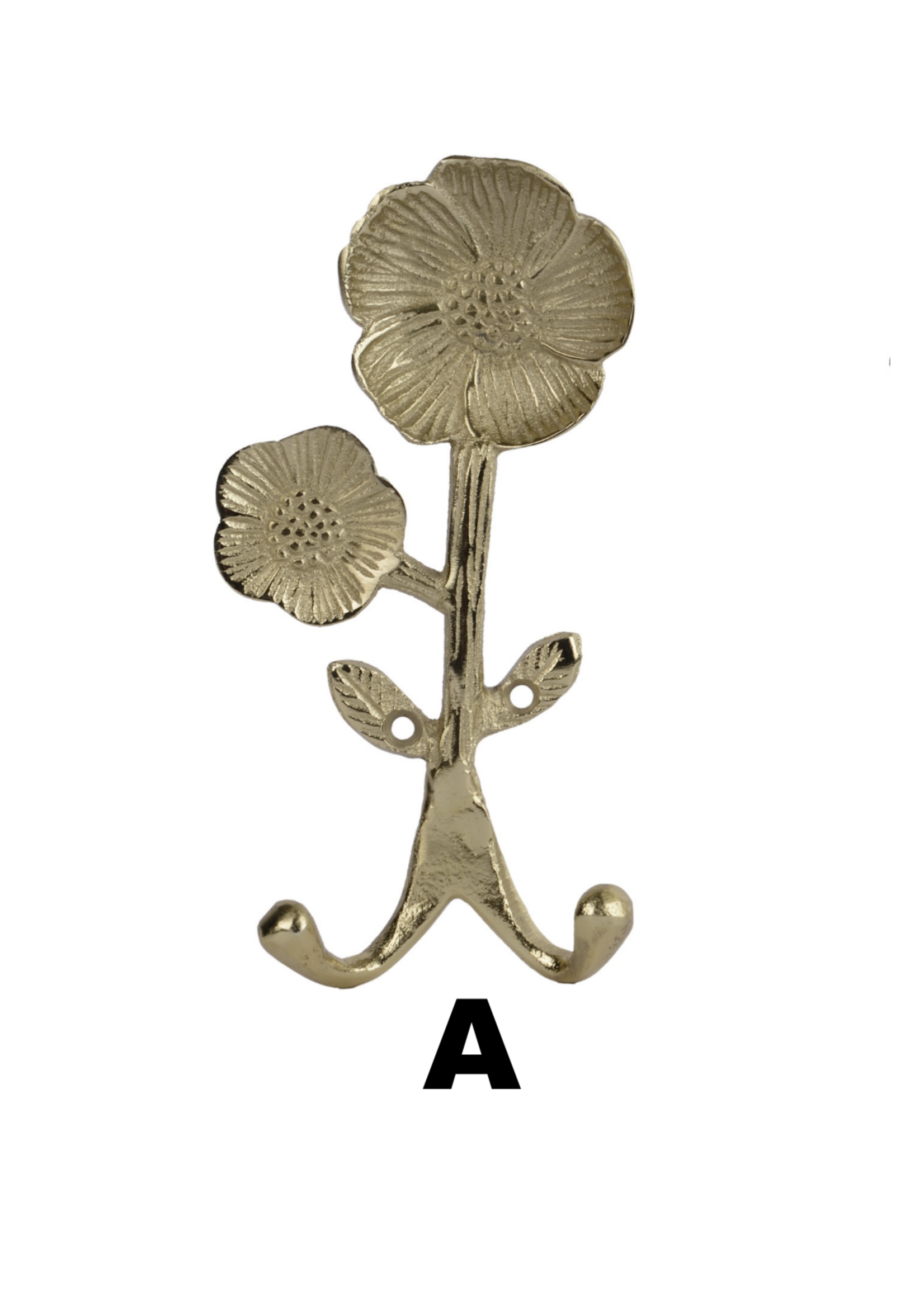 Decoris Flower Hooks Gold - Price is for one