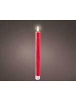 Lumineo Red LED Dinner Candle Battery 2 Pack- 24.5cm