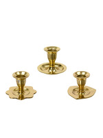 Decoris Gold Dinner Candle holder 7.5x6cm