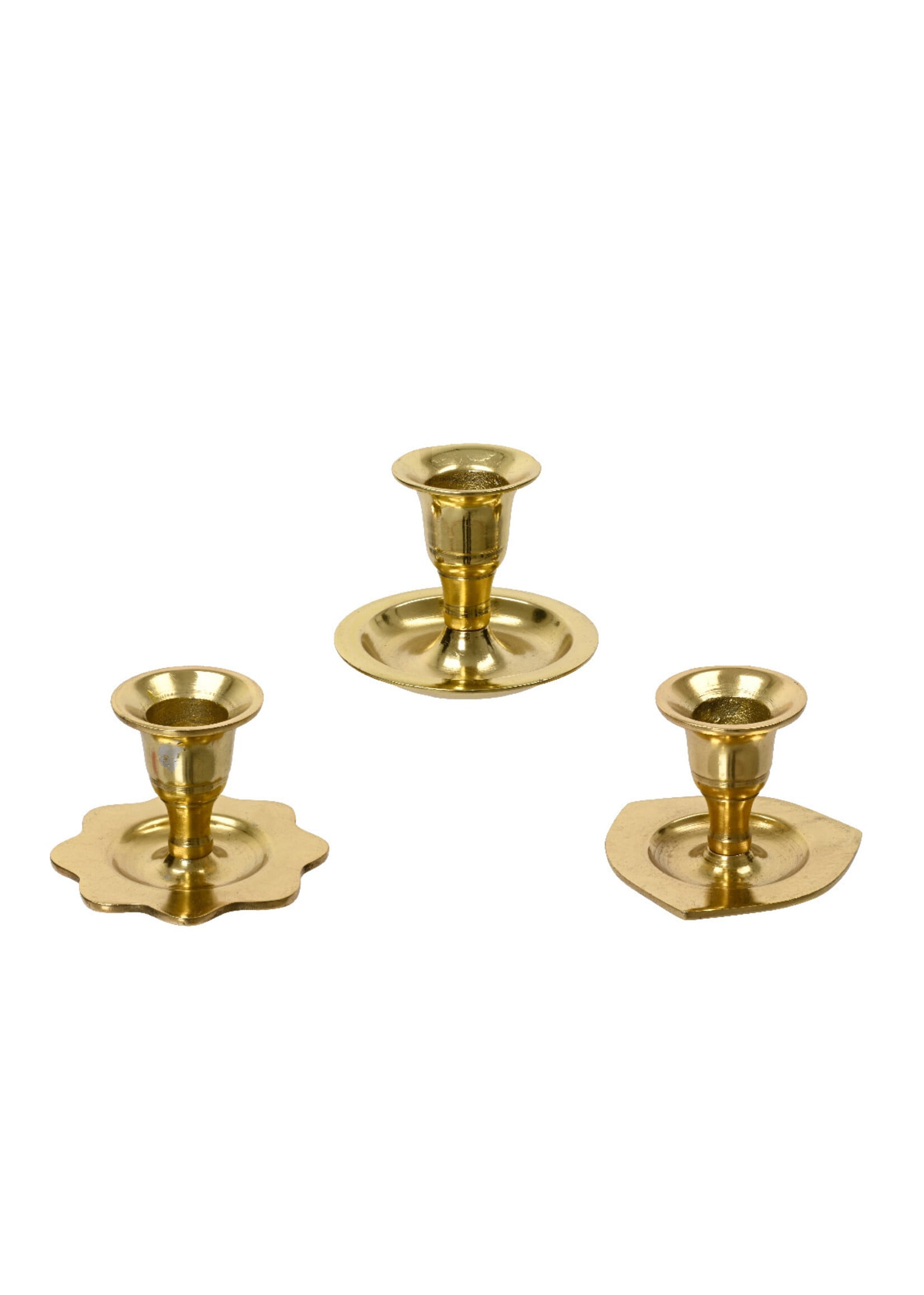 Decoris Gold Dinner Candle holder 7.5x6cm