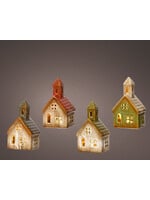 Ceramic Light Up House House Battery - Price is for one 13cm