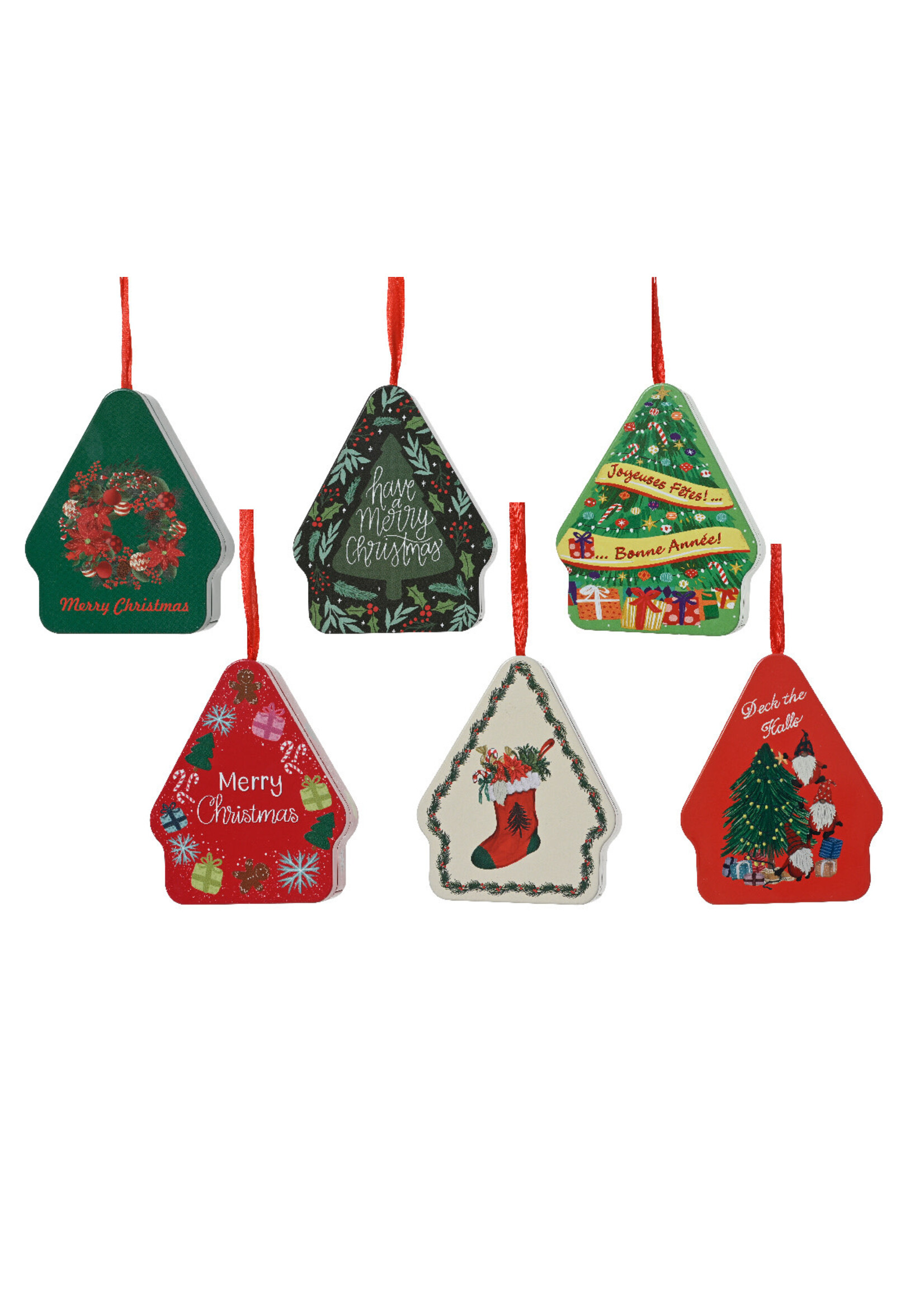 Decoris Christmas House Bauble Storage Tin - Price is for one
