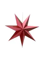 Decoris Pink and Red Stripe Paper Star 70x20cm