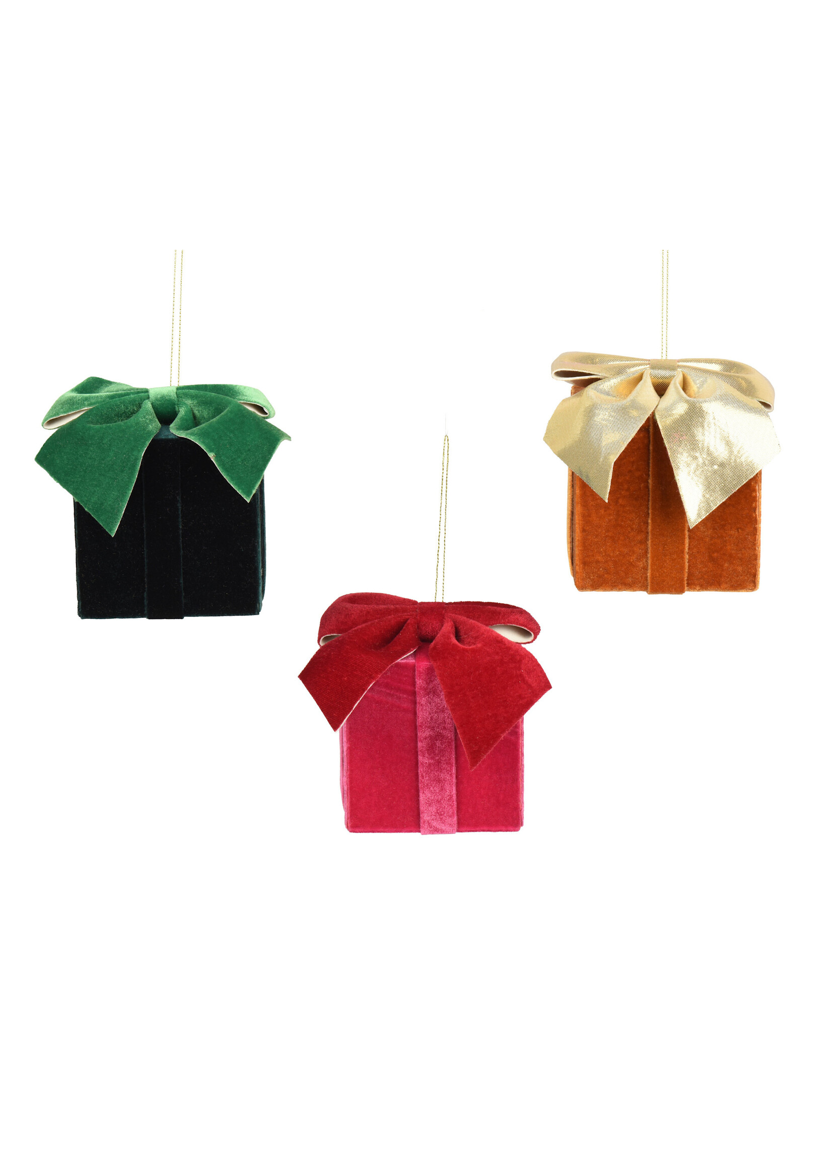 Decoris Green Velvet Style Hanging Box 6cm