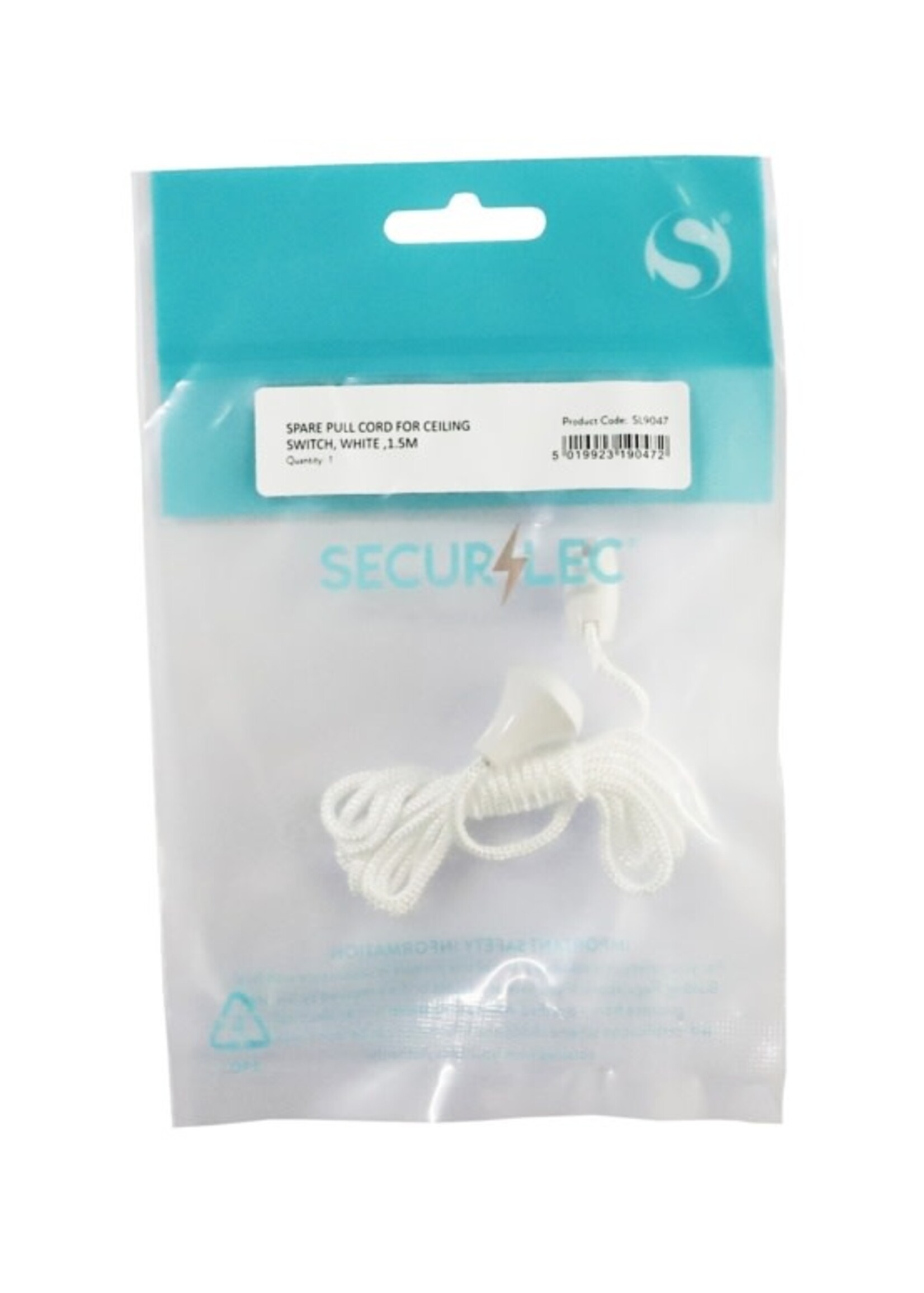 Securlec Securlec Spare Pull Cord for Ceiling Switch White (L)1.5m