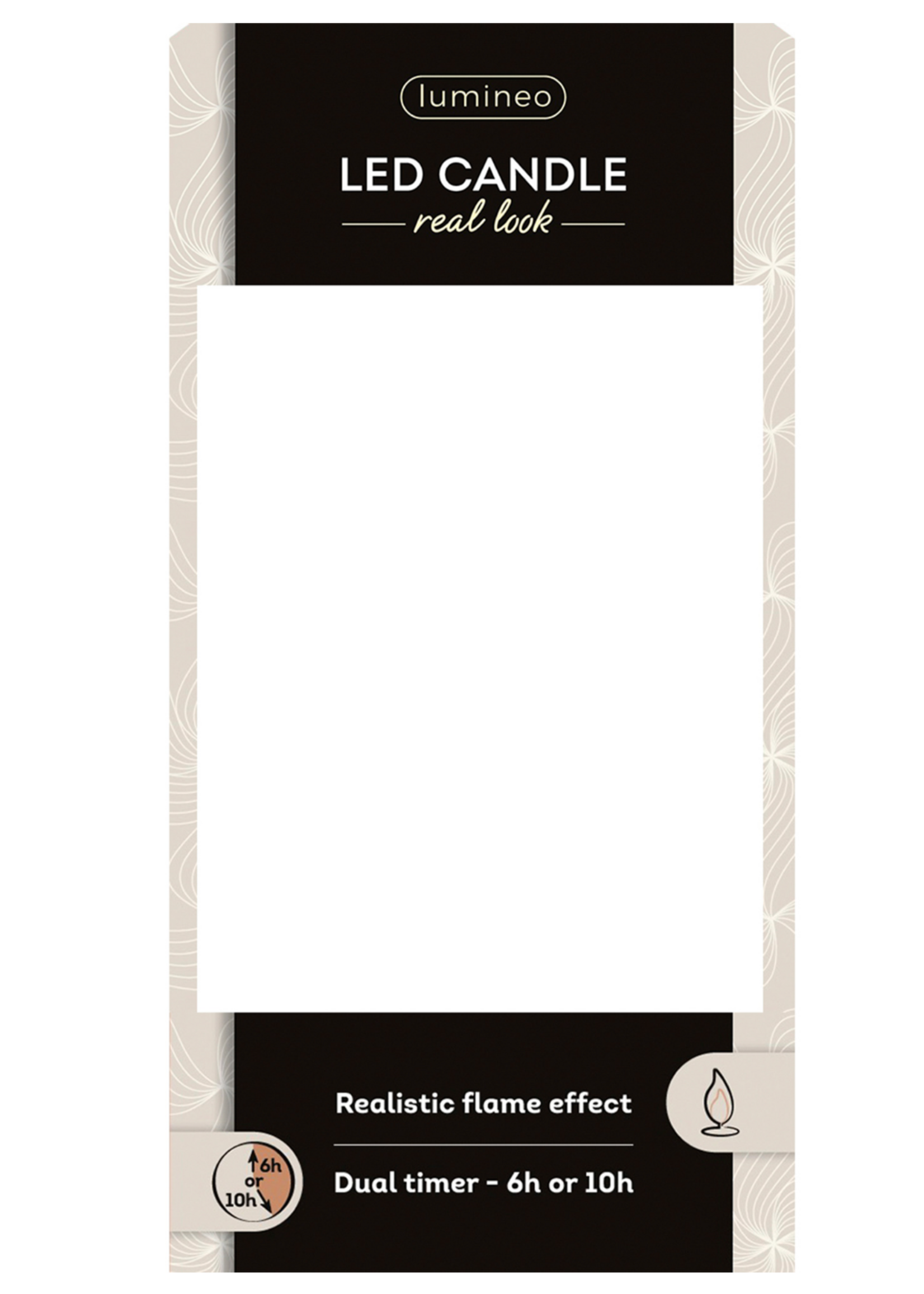 Lumineo Light Up Wax Candle LED 7.5x13.5cm