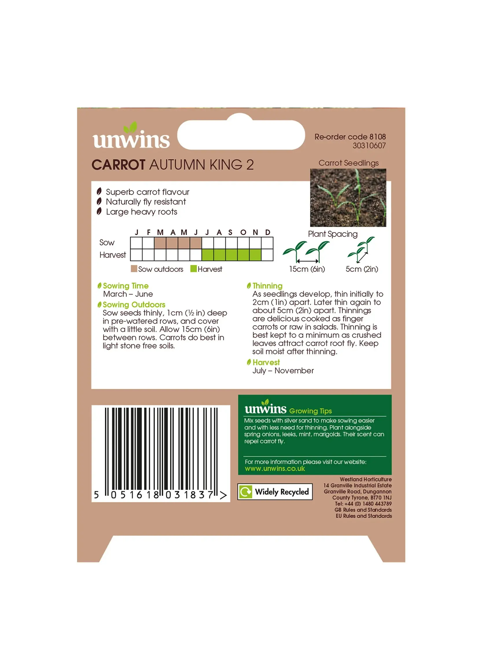 Unwins Carrot Autumn King 2