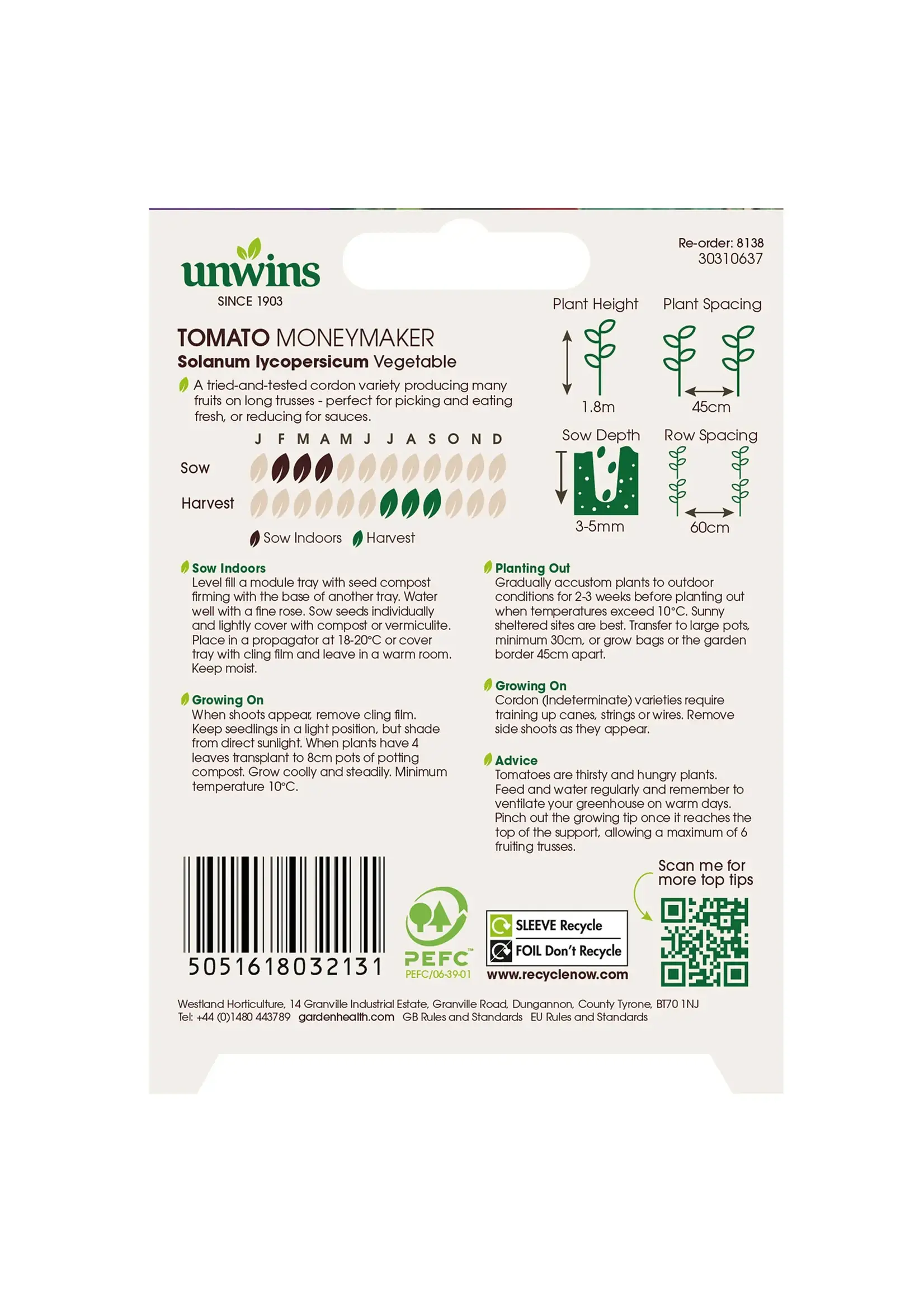Unwins Tomato - Moneymaker
