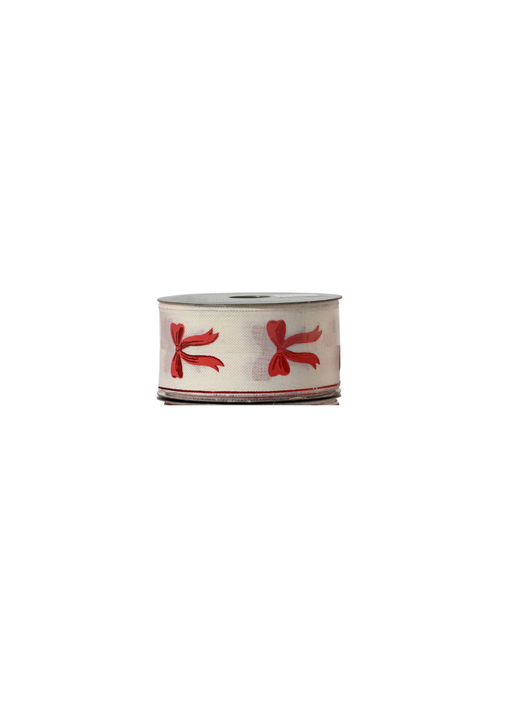 Decoris Narrow Ribbon - Red Bows  270cm x 3.8cm