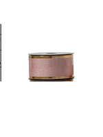 Decoris Narrow Wired Ribbon - Pink Glitter  270cm x 3.8cm