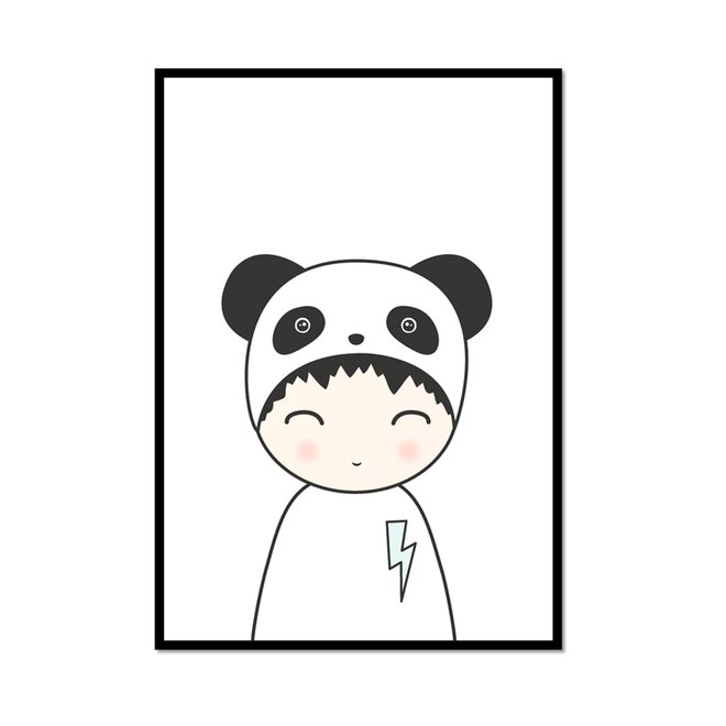 Poster Jongen Panda  | A3