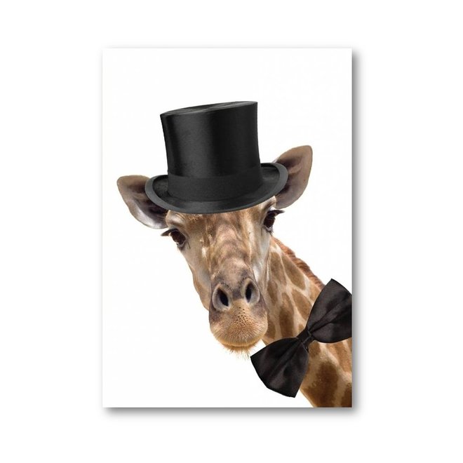 Poster  Giraffe with hat | A3