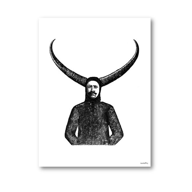 Poster Man with horn