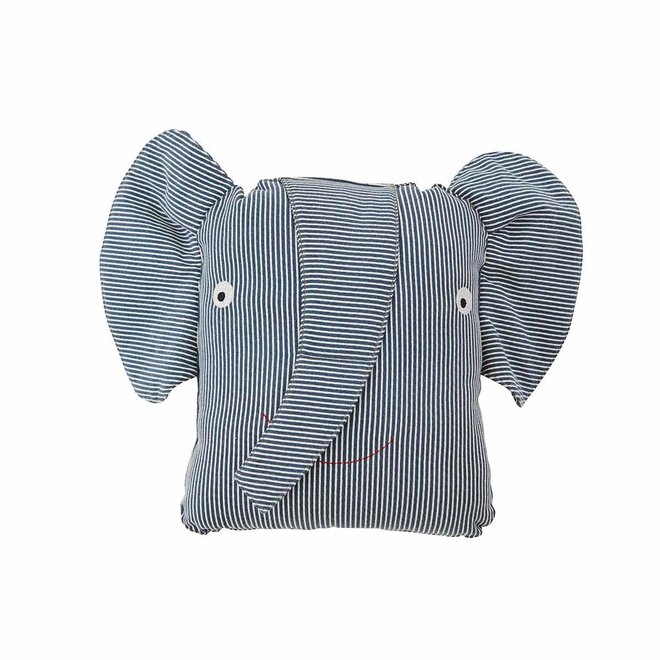 Erik Elephant Denim Cushion