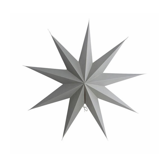 Star, paper, 9 Point, Grey