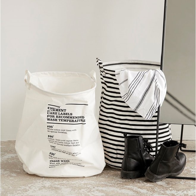 Laundry Bag Stripes Black