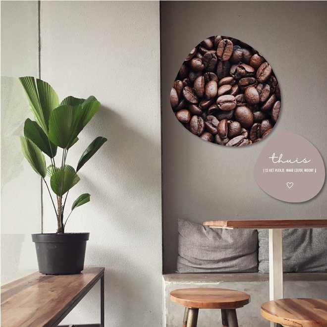 Wall circle organic Coffee beans