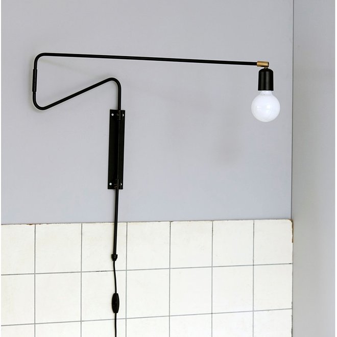 Wall lamp, Swing, Black L