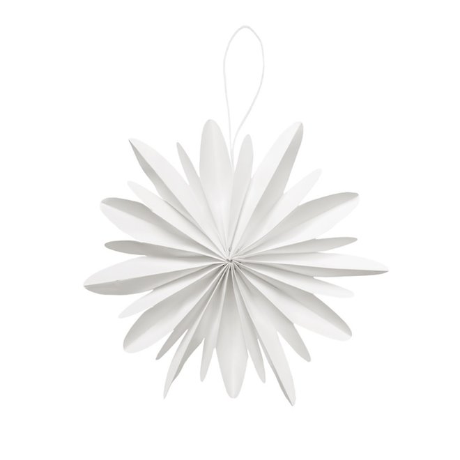 Snowflake paper ornament white