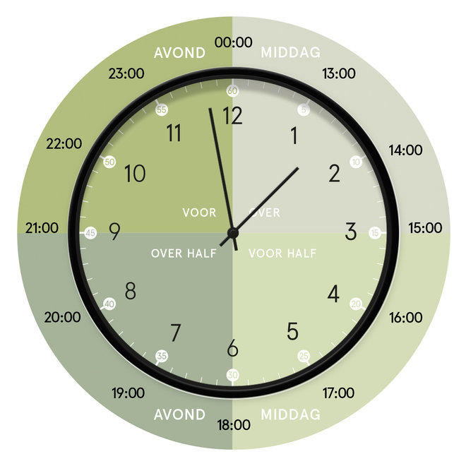 Learning clock Fresh Green