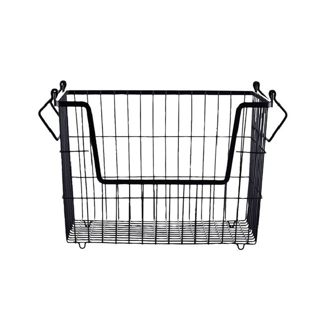 Basket Taw matte black, stackable