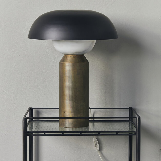 Table lamp, Big fellow, Antique brass finish