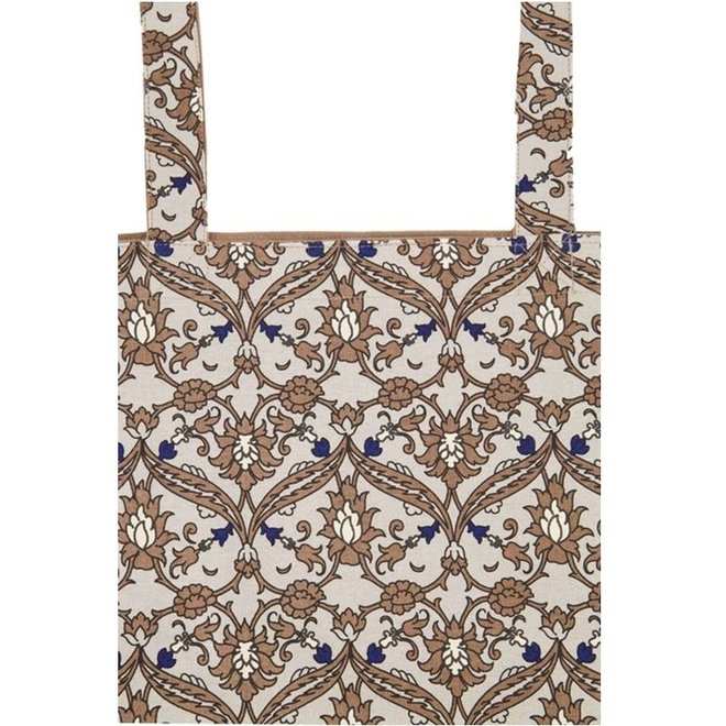 Cotton Shopper with print light brown