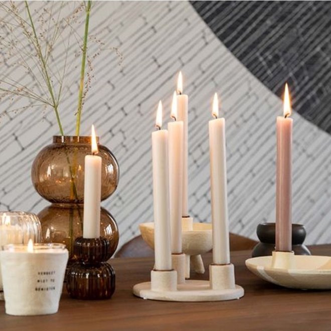 Candle  ribbed loam set/2