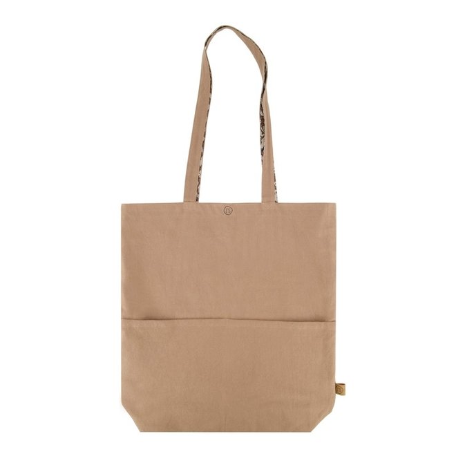 Cotton Shopper with print light brown