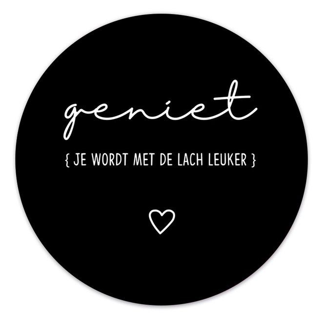 Wall Circle Geniet Lach black