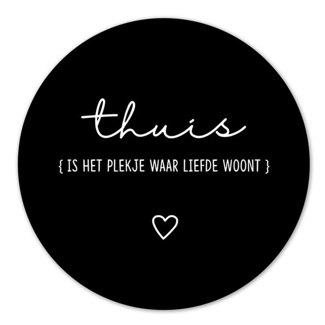 Wall Circle Thuis black