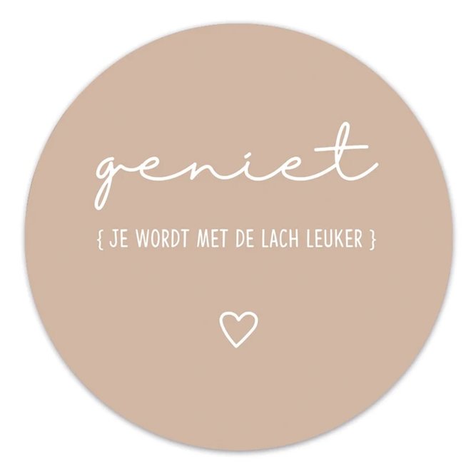 Wall Circle Geniet Lach beige