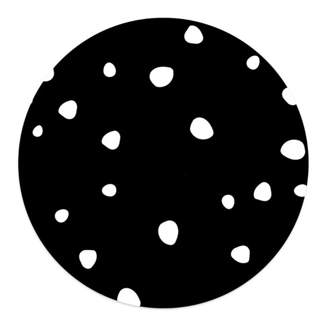Wall circle kids Dots black