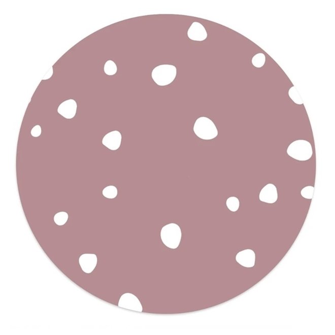 Wall Circle  Dots old pink