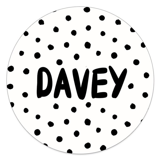 Wall Circle Name Dots