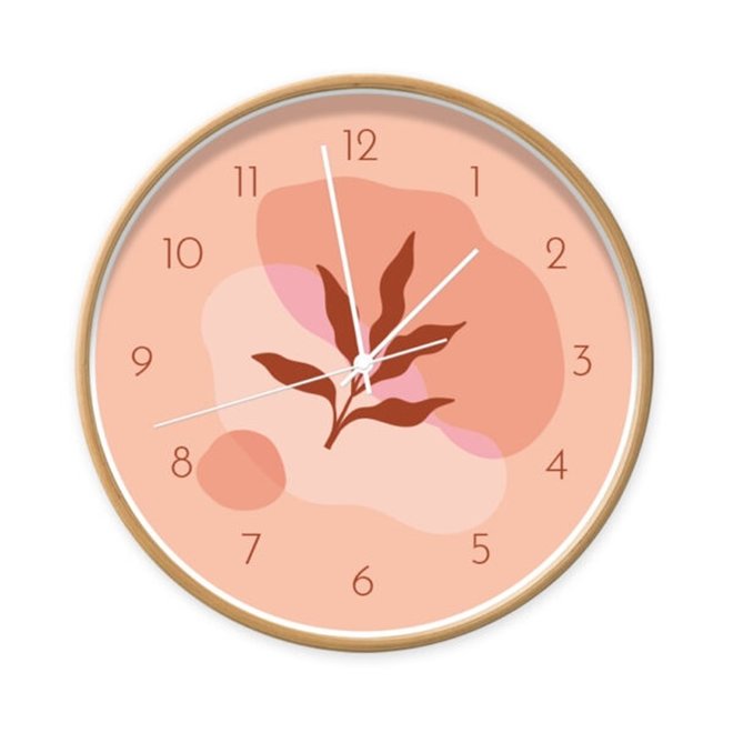 Clock Abstract Pink