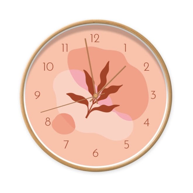 Clock Abstract Pink