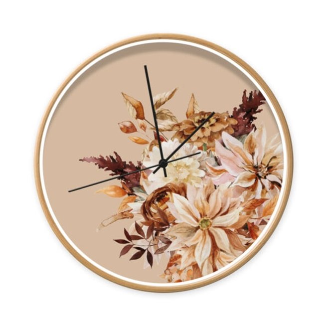 Clock Indian Summer Flowers