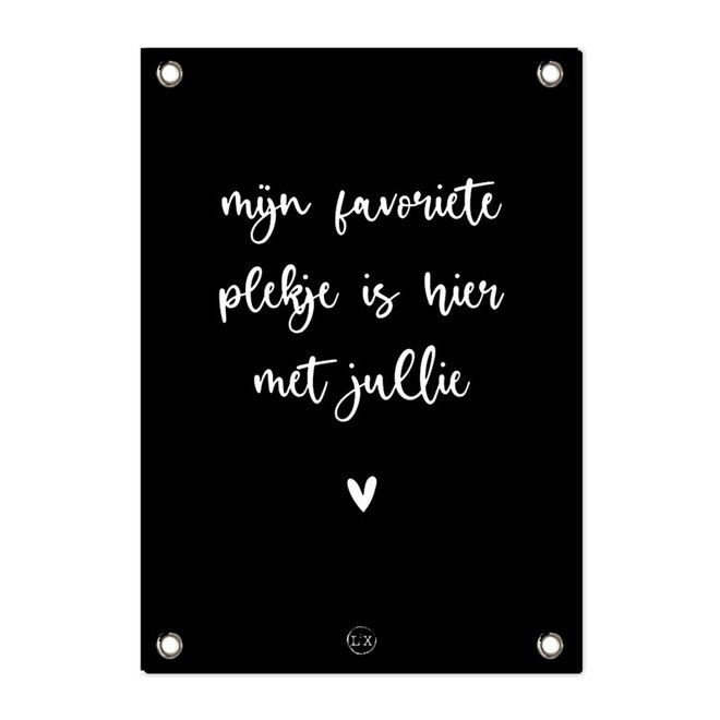 Outdoor poster 'favoriete plekje' black