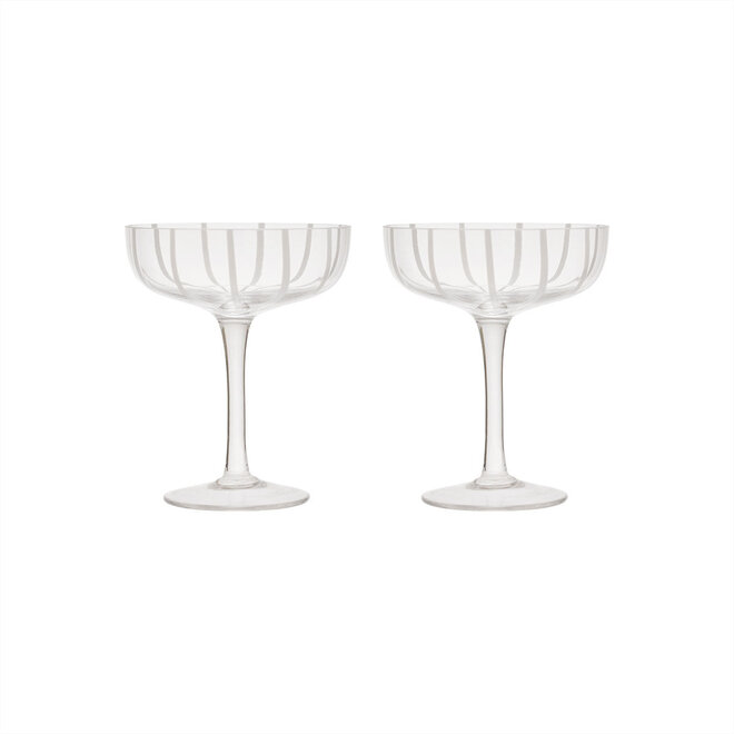 Mizu Coupe Glass 2 pcs/set Clear