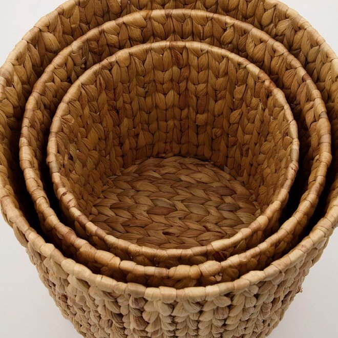 Baskets/Storages, Roun, Natural, Set of 3 sizes