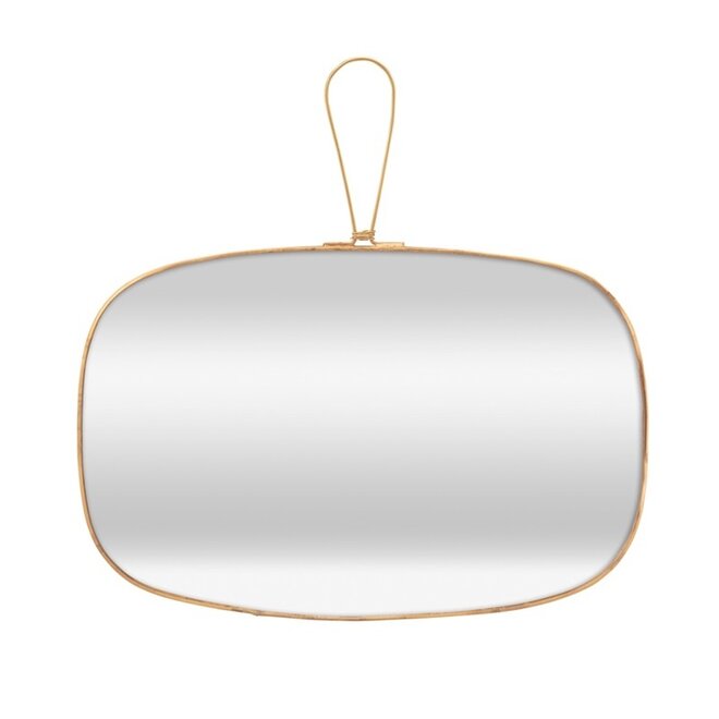 Mirror Rounded metal gold