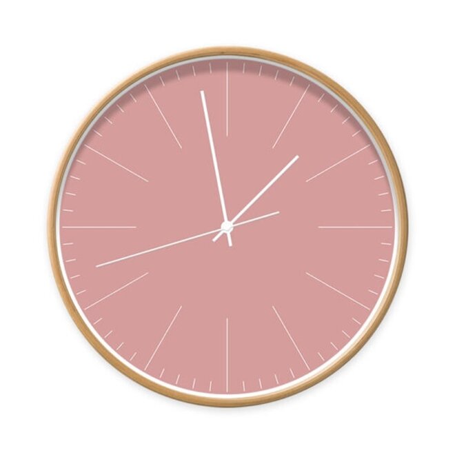 Clock Old Pink with Stripes