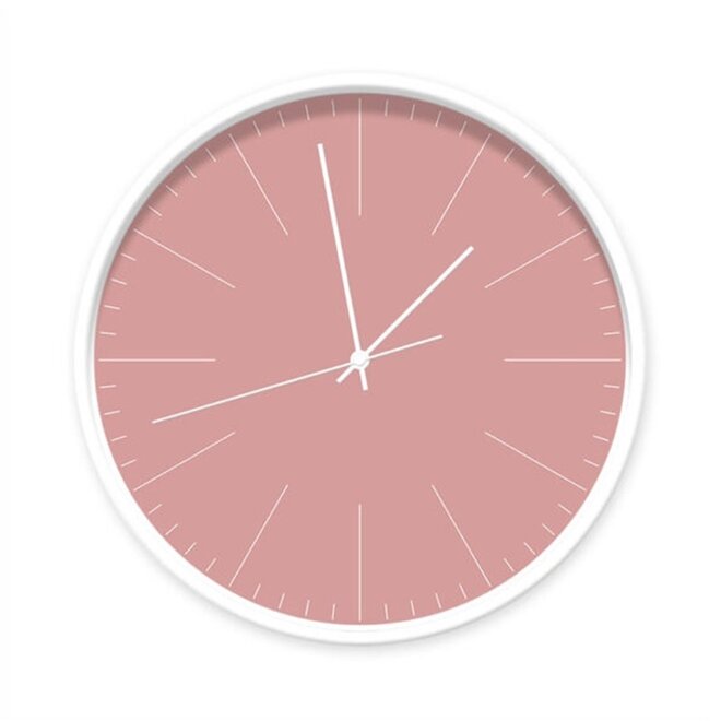 Clock old pink with stripes