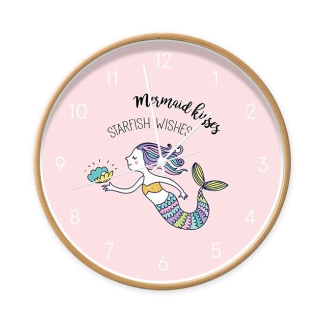 Clock Mermaid pink