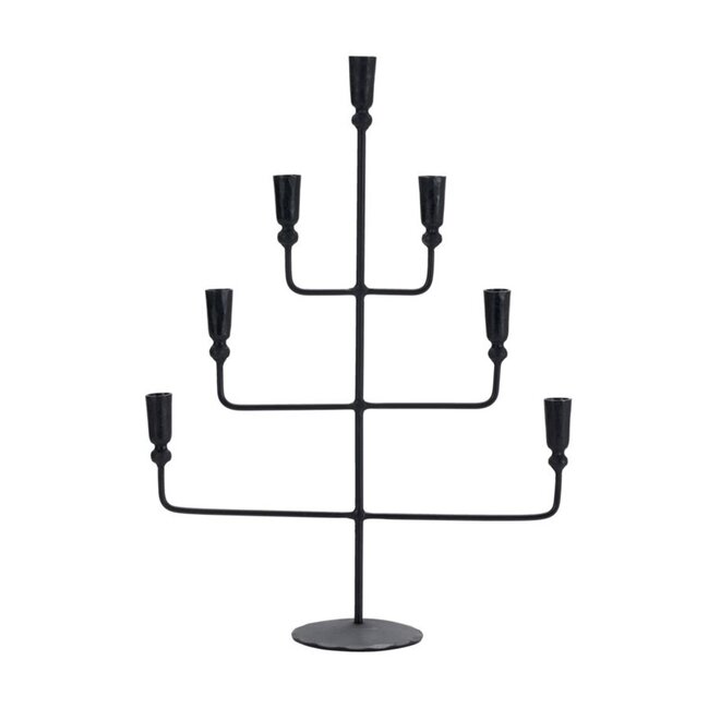 Candle stand Ira black for 7 candles