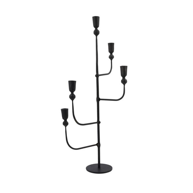 Candle stand Ira black for 5 candles